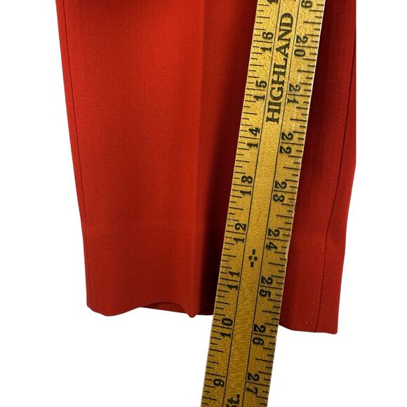 Banana Republic Avery Pants Womens 2 Red Crepe Mid Rise Straight Cropped Trouser - Picture 9 of 10